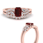 Load image into Gallery viewer, emerald-cut-ruby-cluster-wedding-set-in-rose-gold-FDENS3110EMGRUDR-NL-RG.jpg