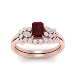 Load image into Gallery viewer, emerald-cut-ruby-cluster-wedding-set-in-rose-gold-FDENS3110EMGRUDR-NL-RG.jpg