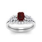 Load image into Gallery viewer, emerald-cut-ruby-cluster-wedding-set-in-white-gold-FDENS3110EMGRUDR-NL-WG.jpg