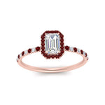 Load image into Gallery viewer, emerald-cut-ruby-halo-petite-engagement-ring-in-rose-gold-FD8523EMRGRUDRANGLE3-NL-RG
