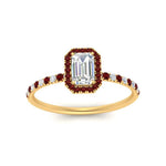 Load image into Gallery viewer, emerald-cut-ruby-halo-petite-engagement-ring-in-yellow-gold-FD8523EMRGRUDRANGLE3-NL-YG
