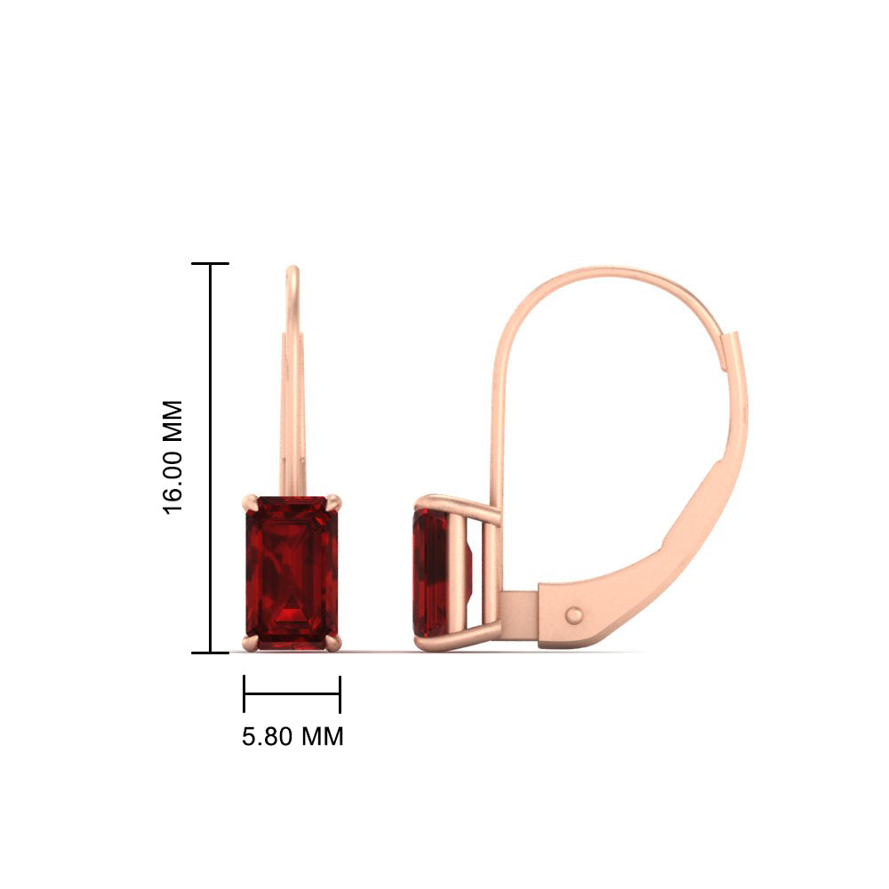emerald-cut-ruby-leverback-3-ct.-solitaire-earrings-in-rose-gold-FDEAR-9225EMGRUDR-3.00 CT-NL-RG