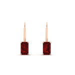 Load image into Gallery viewer, emerald-cut-ruby-leverback-3-ct.-solitaire-earrings-in-rose-gold-FDEAR-9225EMGRUDR-3.00 CT-NL-RG
