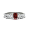 Load image into Gallery viewer, emerald-cut-ruby-single-prong-diamond-bridal-rings-set-in-FDENS3023EMGRUDR-NL-WG-GS
