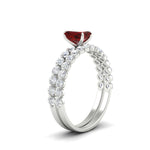 Load image into Gallery viewer, emerald-cut-ruby-single-prong-diamond-bridal-rings-set-in-FDENS3023EMGRUDR-NL-WG-GS
