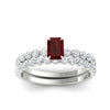 Load image into Gallery viewer, emerald-cut-ruby-single-prong-diamond-bridal-rings-set-in-FDENS3023EMGRUDR-NL-WG-GS
