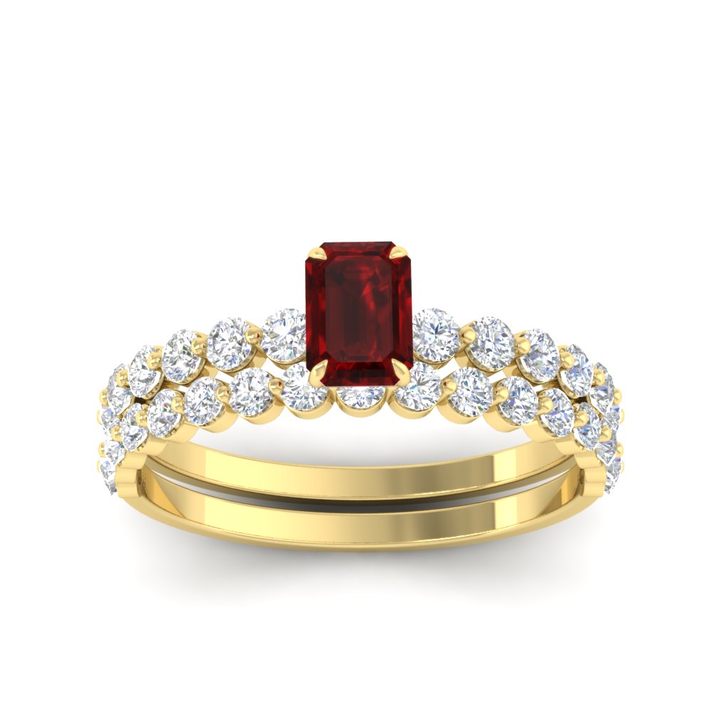 emerald-cut-ruby-single-prong-diamond-bridal-rings-set-in-FDENS3023EMGRUDR-NL-YG-GS