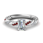 Load image into Gallery viewer, emerald-cut-ruby-twisted-vine-engagement-ring-in-white-gold-FD9127EMRGRUDR-NL-WG