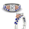 Load image into Gallery viewer, emerald-cut-sapphire-channel-band-celtic-bridal-set-in-white-gold-fdens2255emgsablangle3-nl-wg-ws2