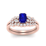 Load image into Gallery viewer, emerald-cut-sapphire-cluster-wedding-set-in-rose-gold-FDENS3110EMGSABL-NL-RG.jpg