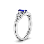Load image into Gallery viewer, emerald-cut-sapphire-cluster-wedding-set-in-white-gold-FDENS3110EMGSABL-NL-WG.jpg