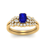 Load image into Gallery viewer, emerald-cut-sapphire-cluster-wedding-set-in-yellow-gold-FDENS3110EMGSABL-NL-YG.jpg