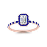 Load image into Gallery viewer, emerald-cut-sapphire-halo-petite-engagement-ring-in-rose-gold-FD8523EMRGSABLANGLE3-NL-RG

