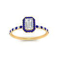 Thumbnail 79 - emerald-cut-sapphire-halo-petite-engagement-ring-in-yellow-gold-FD8523EMRGSABLANGLE3-NL-YG