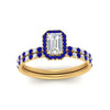 Load image into Gallery viewer, emerald-cut-sapphire-halo-wedding-ring-set-in-yellow-gold-FD8523EMGSABL-NL-YG