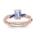 Thumbnail 32 - emerald-cut-sapphire-twisted-vine-engagement-ring-in-rose-gold-FD9127EMRGSABLANGLE5-NL-RG