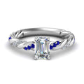 Thumbnail 4 - emerald-cut-sapphire-twisted-vine-engagement-ring-in-white-gold-FD9127EMRGSABL-NL-WG