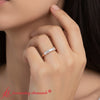 Load image into Gallery viewer, emerald-cut-seven-stone-wedding-band-rose-gold-fd9294emr-0.70-ct-model