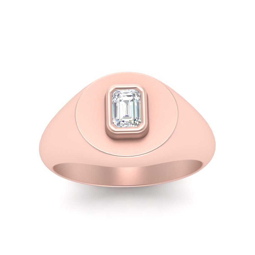 Emerald Cut Signet Ring
