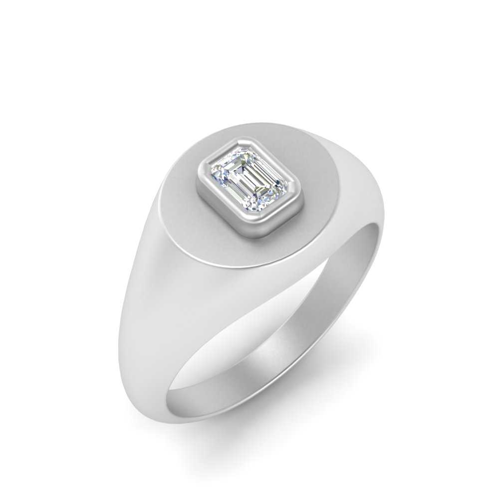 Emerald Cut Signet Ring