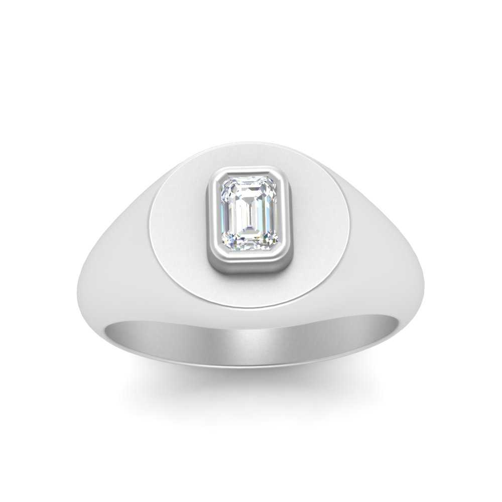 Emerald Cut Signet Ring