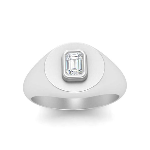 Emerald Cut Signet Ring