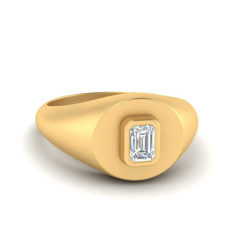 Emerald Cut Signet Ring