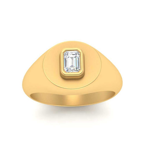 Emerald Cut Signet Ring