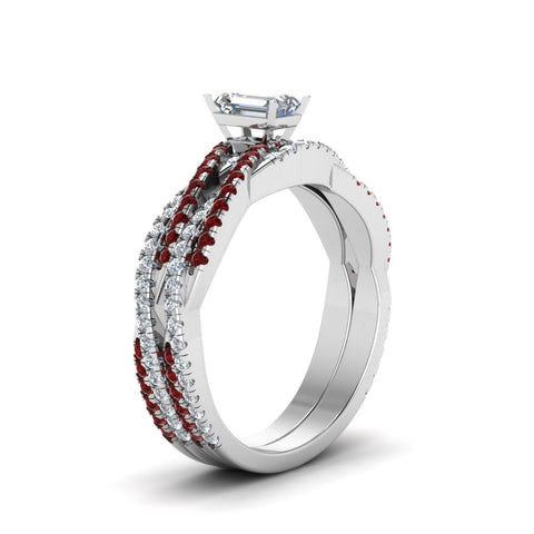 emerald-cut-simple-diamond-twisted-vine-bridal-ring-sets-with-ruby-in-950-Platinum-FD8233EMGRUDR-NL-WG