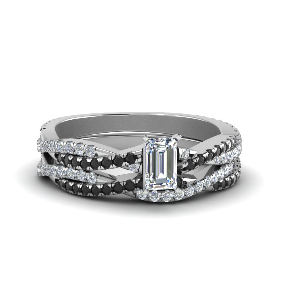 emerald-cut-simple-twisted-vine-bridal-ring-sets-with-black-diamond-in-950-Platinum-FD8233EMGBLACK-NL-WG