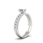 Load image into Gallery viewer, emerald-cut-single-prong-diamond-bridal-rings-set-in-FDENS3023EM-NL-WG-GS
