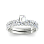 Load image into Gallery viewer, emerald-cut-single-prong-diamond-bridal-rings-set-in-FDENS3023EM-NL-WG-GS
