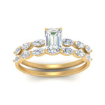 Load image into Gallery viewer, emerald-cut-single-prong-marquise-diamond-engagement-ring-and-band-in-FD9939EM-NL-YG
