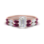 Load image into Gallery viewer, emerald-cut-single-prong-marquise-pink-sapphire-engagement-ring-and-band-in-FD9939EMGSADRPI-NL-RG
