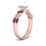 Load image into Gallery viewer, emerald-cut-single-prong-marquise-pink-sapphire-engagement-ring-and-band-in-FD9939EMGSADRPI-NL-RG
