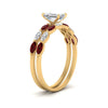 Load image into Gallery viewer, emerald-cut-single-prong-marquise-ruby-engagement-ring-and-band-in-FD9939EMGRUDR-NL-YG