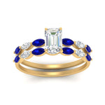 Load image into Gallery viewer, emerald-cut-single-prong-marquise-sapphire-engagement-ring-and-band-in-FD9939EMGSABL-NL-YG
