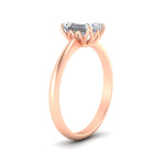 Load image into Gallery viewer, Cathedral Emerald Cut Solitaire Ring
