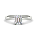 Thumbnail 1 - Cathedral Emerald Cut Solitaire Ring