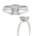 Thumbnail 4 - Cathedral Emerald Cut Solitaire Ring