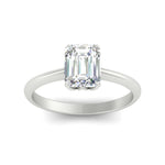 Load image into Gallery viewer, Cathedral Emerald Cut Solitaire Ring
