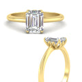 Thumbnail 9 - Cathedral Emerald Cut Solitaire Ring