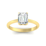 Load image into Gallery viewer, Cathedral Emerald Cut Solitaire Ring

