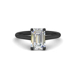 Load image into Gallery viewer, emerald-cut-stunning-solitaire-diamond-ring-in-black-gold-FD11296EMR-NL-BG