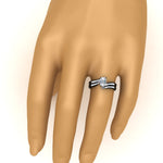 Load image into Gallery viewer, emerald-cut-swirl-channel-diamond-bridal-black-set-in-black-gold-FDENS4028EM-NL-BG.jpg