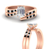 Load image into Gallery viewer, emerald-cut-swirl-channel-diamond-bridal-set-with-black-diamond-in-rose-gold-FDENS4028EMGBLACK-NL-RG.jpg