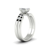 Load image into Gallery viewer, emerald-cut-swirl-channel-diamond-bridal-set-with-black-diamond-in-white-gold-FDENS4028EMGBLACK-NL-WG.jpg