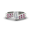 Load image into Gallery viewer, emerald-cut-swirl-channel-diamond-bridal-set-with-pink-sapphire-in-white-gold-FDENS4028EMGSADRPI-NL-WG.jpg