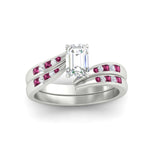 Load image into Gallery viewer, emerald-cut-swirl-channel-diamond-bridal-set-with-pink-sapphire-in-white-gold-FDENS4028EMGSADRPI-NL-WG.jpg