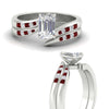 Load image into Gallery viewer, emerald-cut-swirl-channel-diamond-bridal-set-with-ruby-in-white-gold-FDENS4028EMGRUDR-NL-WG.jpg